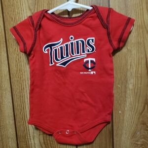 Minnesota Twins Red  One Piece 3-6 Months Genuine Merchandise